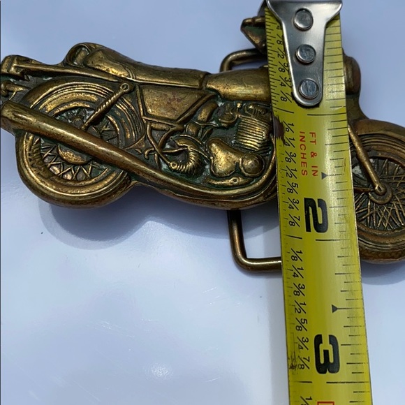 Vintage Accessories Vintage 978 Baron Brass Motorcycle Belt Buckle